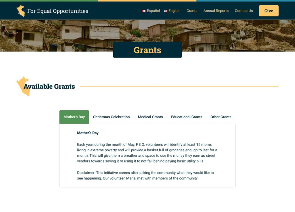 Grants – For Equal Opportunities.min